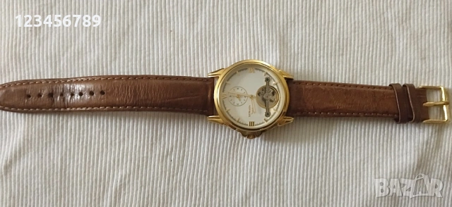 Автоматичен Швейцарски часовик,отлично работещ,кожена каишка, снимка 2 - Мъжки - 53578475