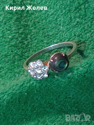 ПРЕКРАСЕН ФИН СКЪПОЦЕНЕН СРЕБЪРЕН ПРЪСТЕН СРЕБРО 925 с КРАЛСКИ СЕДЕФ и ЦИРКОНИ ЮВЕЛИРНА РАБОТА 48239, снимка 16 - Пръстени - 49757388