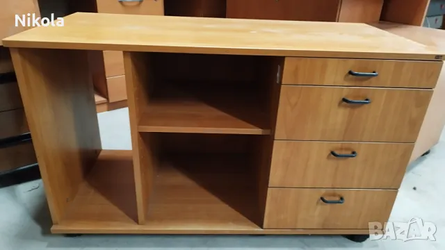 Офис шкаф  с 4 чекмеджета - помощно бюро- маса 110/50/68см, снимка 4 - Шкафове и рафтове - 50124803