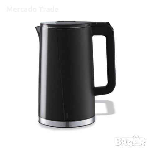 Електрическа кана Mercado Trade, За дома и офиса, 2200W, 1.7l, Черен