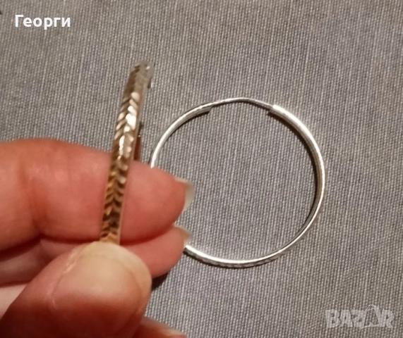 Нови сребърни обеци, снимка 3 - Обеци - 52312837