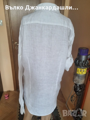 Мъжка ленена риза Zara, размер L, снимка 5 - Ризи - 53094235