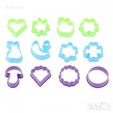 2443 Комплект формички за сладки Плодове и цветя, 13 броя, снимка 4 - Форми - 34389975