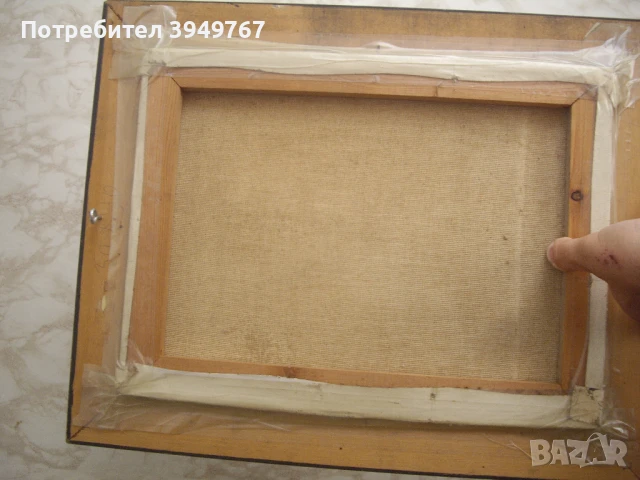 Стара картина ,масло върху платно., снимка 2 - Картини - 50658391