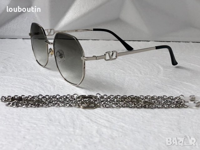 Valentino дамски слънчеви очила Осмоъгълник с верижка синджир, снимка 11 - Слънчеви и диоптрични очила - 41846901