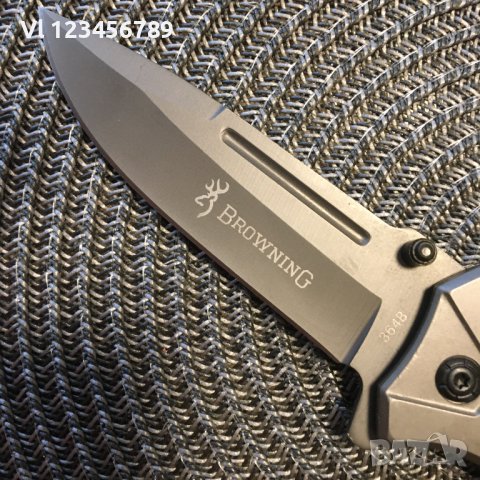 Сгъваем автоматичен нож Browning 364В (черен) - 88х220, снимка 2 - Ножове - 41313211