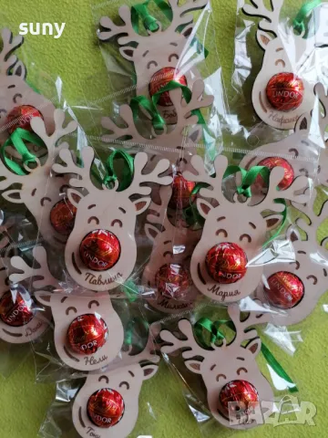 Персонализирано коледно еленче - дървена играчка за елха, снимка 4 - Коледни подаръци - 43032510