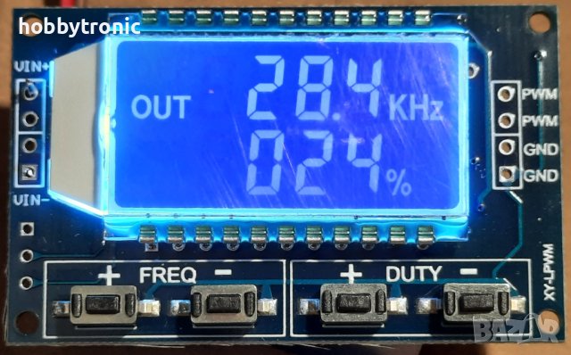 LCD генератор на правоъгълни импулси 1Hz-150KHz, снимка 1 - Друга електроника - 41522762