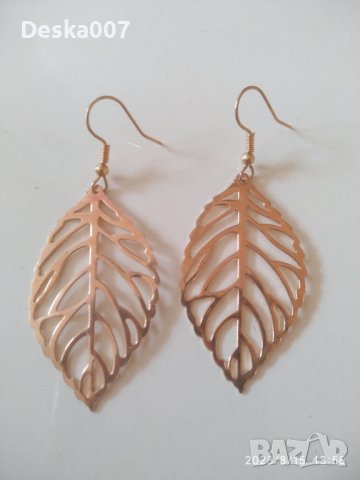 Обеци Листа, снимка 2 - Обеци - 41862896