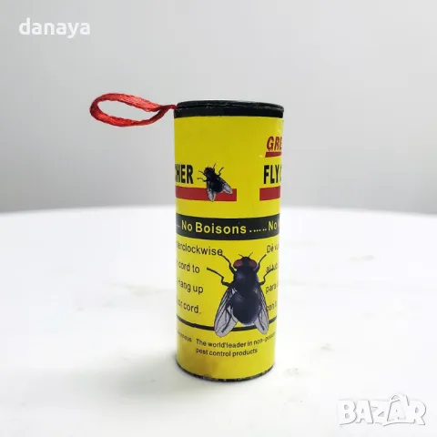 5913 Лепящи ленти за мухи насекоми мухоловки, 4 броя, снимка 3 - Други стоки за дома - 50337797