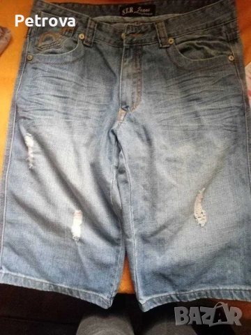 Дънки -къси и дълги -С + подарък, снимка 4 - Дънки - 53559374