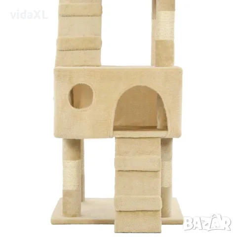 vidaXL Котешко дърво със сизалени стълбове, 170 см, бежово, снимка 6 - За котки - 56146213