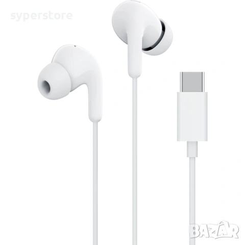 Слушалки с микрофон Type C Digital One SP01150 aks-hj-08c, бели, Тапи за уши, In-earphone