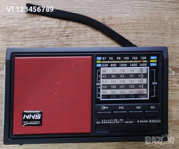 Соларно  радио FM AM SW модел ns 2038sl  BT,USB TF card 