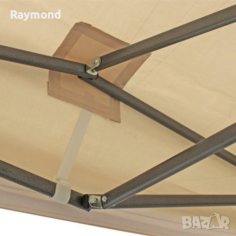 Луксозна шатра KraftWorld 3×4.5 м – премиум бежово платнище, сгъваема конструкция, снимка 6 - Градински мебели, декорация  - 51465689