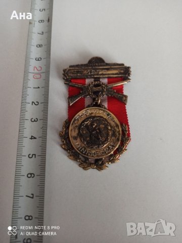 норвежки сребърен медал с позлата , снимка 3 - Антикварни и старинни предмети - 42139096