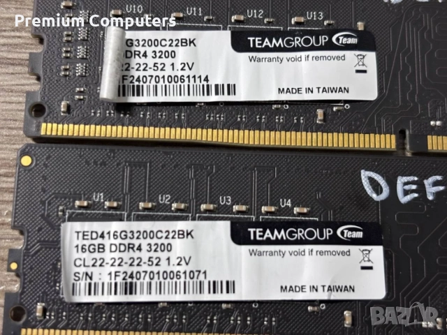 RAM памет TEAMGROUP Elite 32GB (2x16GB) DDR4 3200MHz – ЗА ЧАСТИ / ДЕФЕКТНА, снимка 4 - RAM памет - 56240484