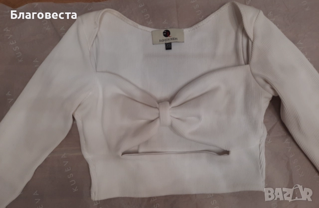 Къса блуза (топ) на Fashion Room , снимка 3 - Блузи с дълъг ръкав и пуловери - 52594484