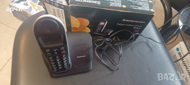 Безжичен телефон DECT Sagemcom D14T, Caller ID, Тел. указател 50 контакта, Черно-бял дисплей, Черен, снимка 3 - Стационарни телефони и факсове - 42727687