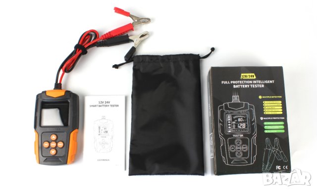 Тестер за акумулатор, за автомобил за кола, камион, мотоциклет, уред за тестване на акумулатори AGM, снимка 9 - Аксесоари и консумативи - 40295478