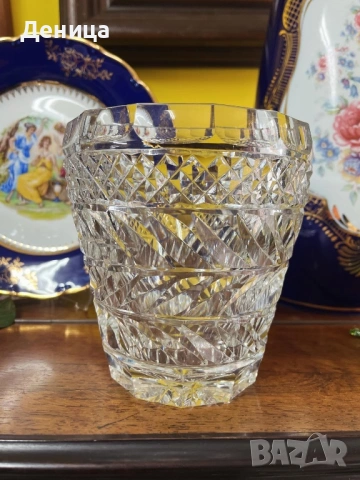 Кристална ледарка или ваза⚜️ Според мен е ледарка, но в мрежата е описана като ваза , снимка 7 - Вази - 53215274