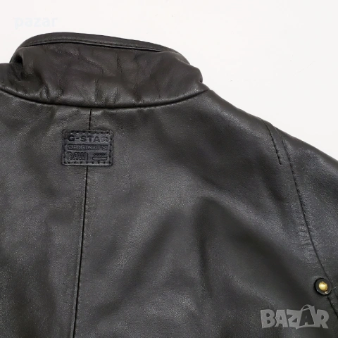 G-STAR RAW Bomber Мъжко Кожено Яке с Хастар Ватирано Бомбър S, снимка 7 - Якета - 53606373
