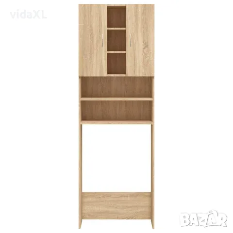 vidaXL Шкаф за пералня, дъб сонома, 64x25,5x190 см, снимка 3 - Шкафове - 56147857