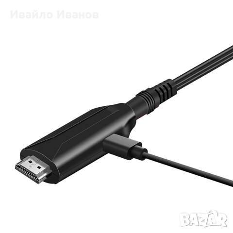HDMI - Scart /RCA конвертор адаптер с захранващ кабел , снимка 3 - Части и Платки - 52384430