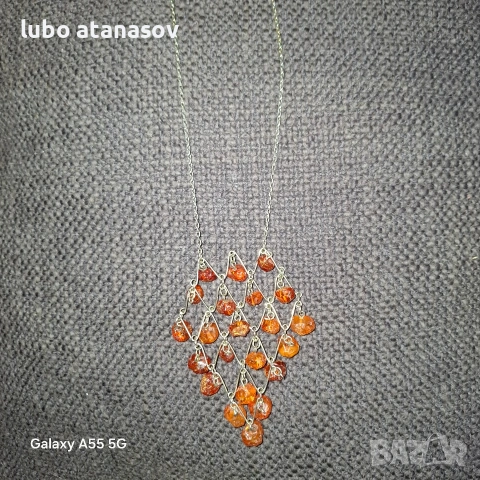 дамско колие с кехлибар 