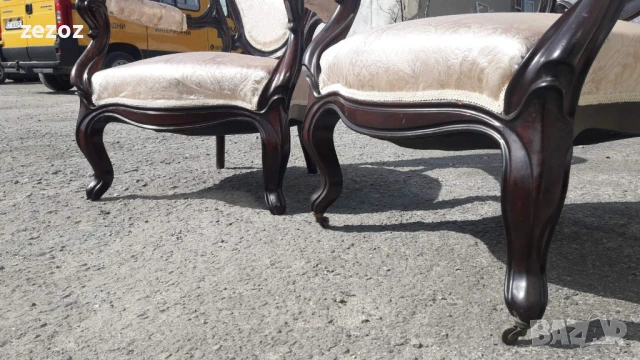 Кресла антикварни махагон-2бр., снимка 4 - Дивани и мека мебел - 51373764