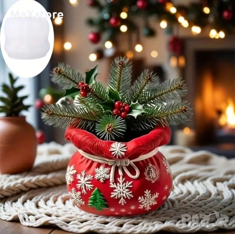 3D Коледна чанта молд кашпа