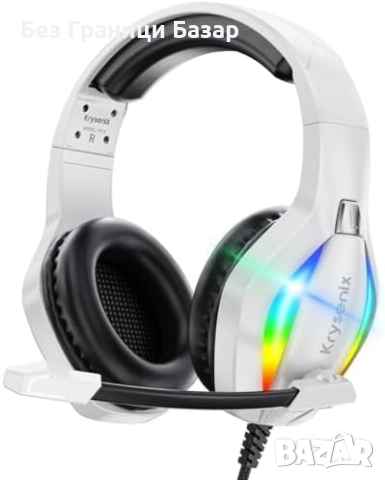Нови Стерео геймърски слушалки Krysenix с шумопотискане и LED светлина