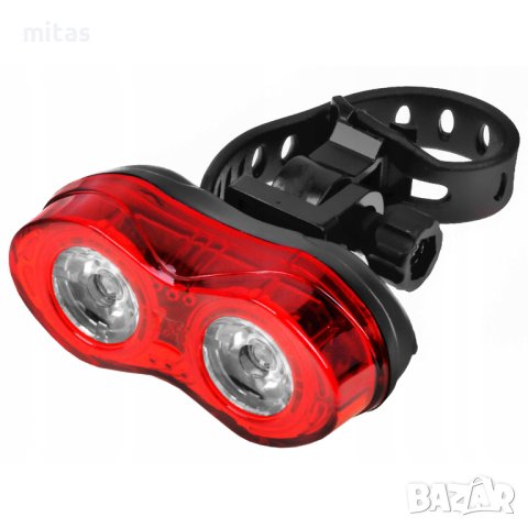 Задна LED светлина за велосипед 2K, XC-179R, 2x0.5W, USB, червена
