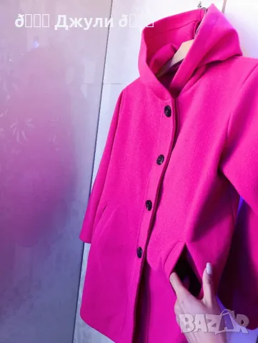 Модно дамско палто в цвят Фуксия 🩷, снимка 7 - Палта, манта - 48847547