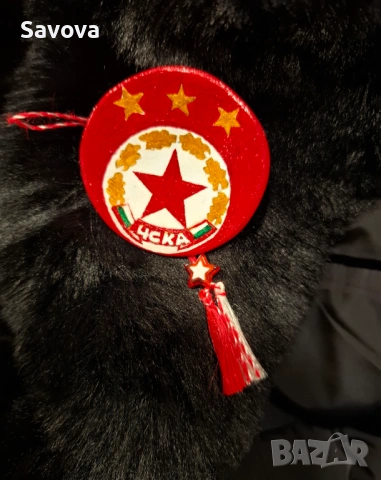 Мартеница/брошка ЦСКА, снимка 2 - Ръчно изработени сувенири - 53129331