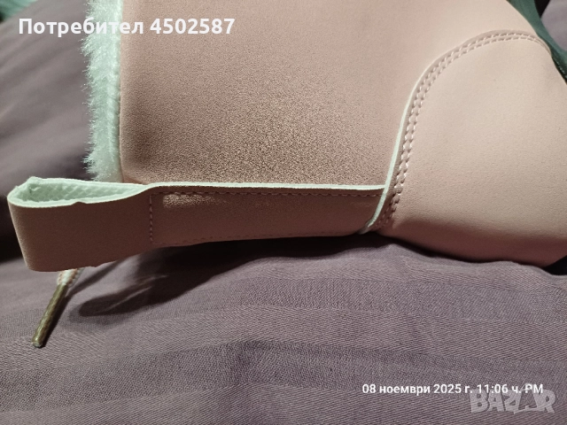 Розови топли боти, снимка 7 - Дамски боти - 52894332