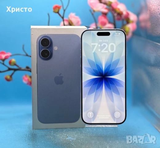 ГАРАНЦИОНЕН!!! Apple iPhone 17, 256GB, 5G, Mist Blue + подарък оригинален адаптер Apple 