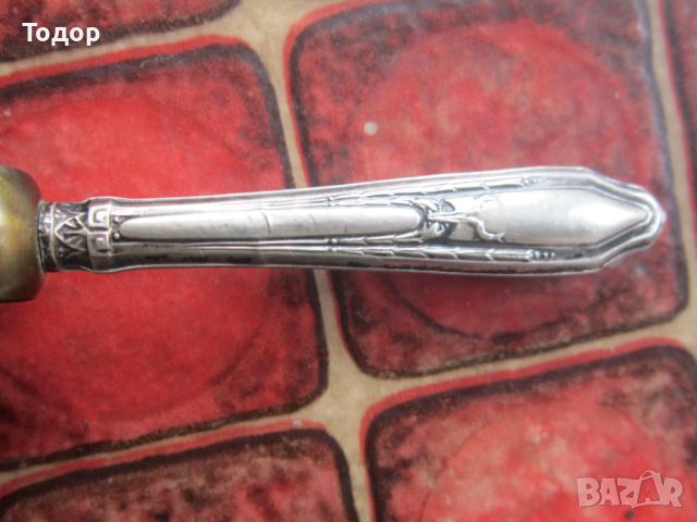 Невероятна сребърна щипка бронз и сребро 19 век , снимка 5 - Други ценни предмети - 36195200