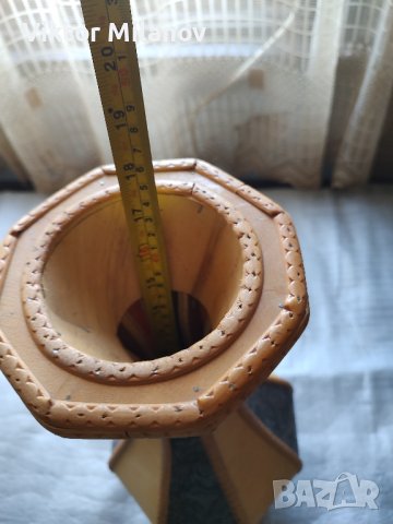 Дървена ваза, снимка 10 - Вази - 41876429