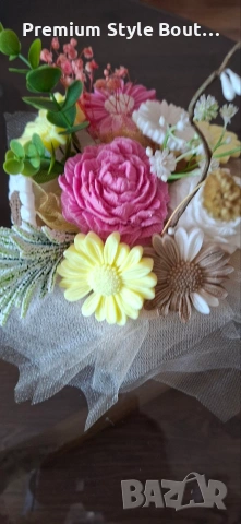 ръчно изработени букети , снимка 11 - Изкуствени цветя - 53752942