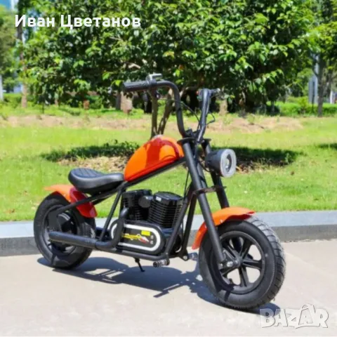 Електрически детски мотоциклет – Ретро стил и модерна технология, снимка 2 - Велосипеди - 49767462