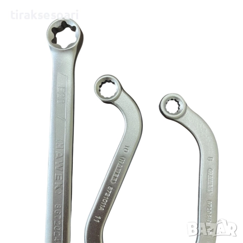 Комплект специални ключове HAWEK HW-2054 – 14 части, S-образни, C-образни и E-Torx, Cr-V, EVA модул, снимка 5 - Ключове - 52459483