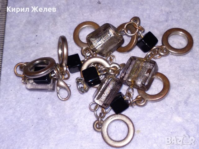ШАРМАНТНА ПОМЕДНЕНА ВИНТИДЖ АРТ ГРИВНА от БЛАГОРОДНА СТОМАНА с ВЕНЕЦИАНСКИ ТИП ЦВЕТНО СТЪКЛО 37381, снимка 10 - Гривни - 41682657