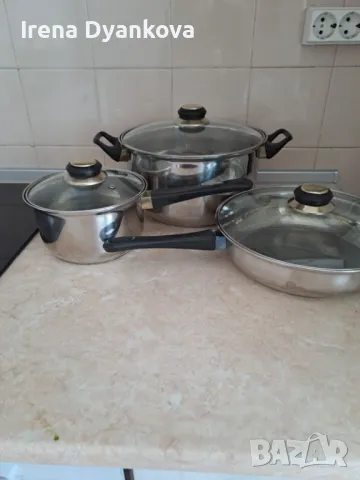 Комплект тенджери, снимка 4 - Прибори за хранене, готвене и сервиране - 49687810