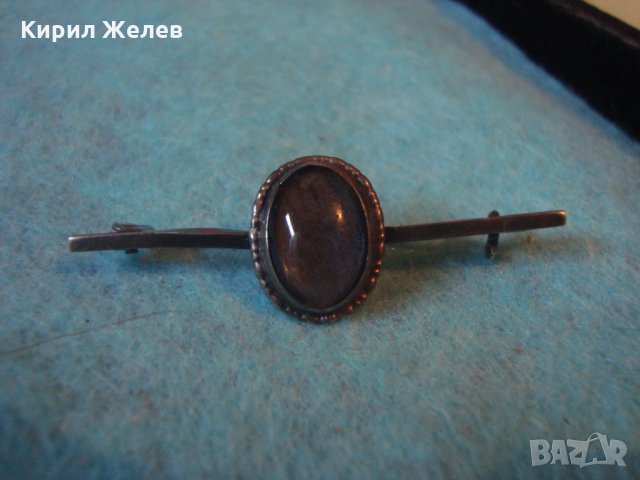 СТАРИННА СРЕБЪРНА СКЪПОЦЕННА АРТ ДЕКО БРОШКА с ШЛИФОВАН СКЪПОЦЕНЕН КРИСТАЛ МАЙСТОРСКА РАБОТА 25122, снимка 11 - Антикварни и старинни предмети - 35805632