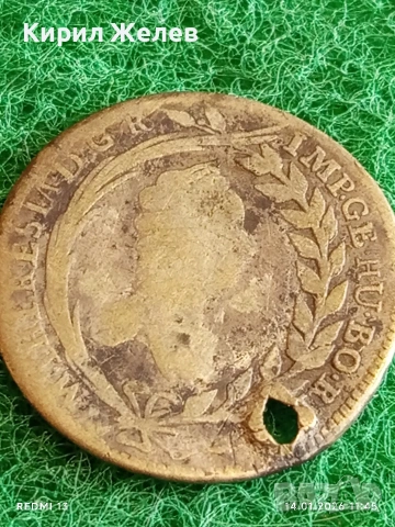 Сребърна монета 20 кройцера 1765г. Мария Терезия Австрия за КОЛЕКЦИЯ 52983