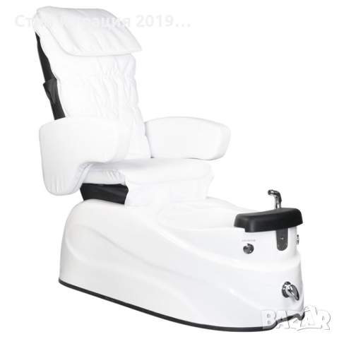 Стол за спа педикюр - масаж AS-122 - бяло и черно/бял, снимка 1