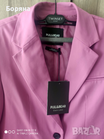 Pull & Bear нов розов блейзър размер S, снимка 5 - Сака - 44699595