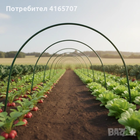 Опора за оранжерия тип арка - издръжлива стомана с полиетиленово покритие