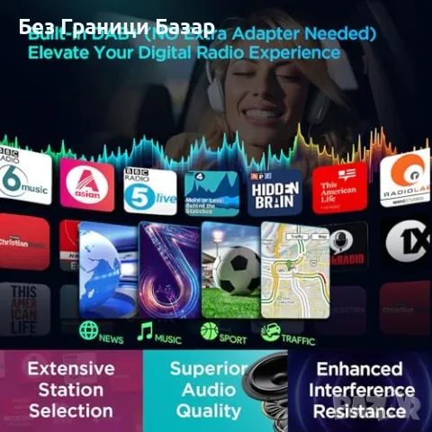 Нов Мощен 9" Android 14 Авто Радио CarPlay GPS DSP за VW Skoda кола, снимка 4 - Друга електроника - 49537002